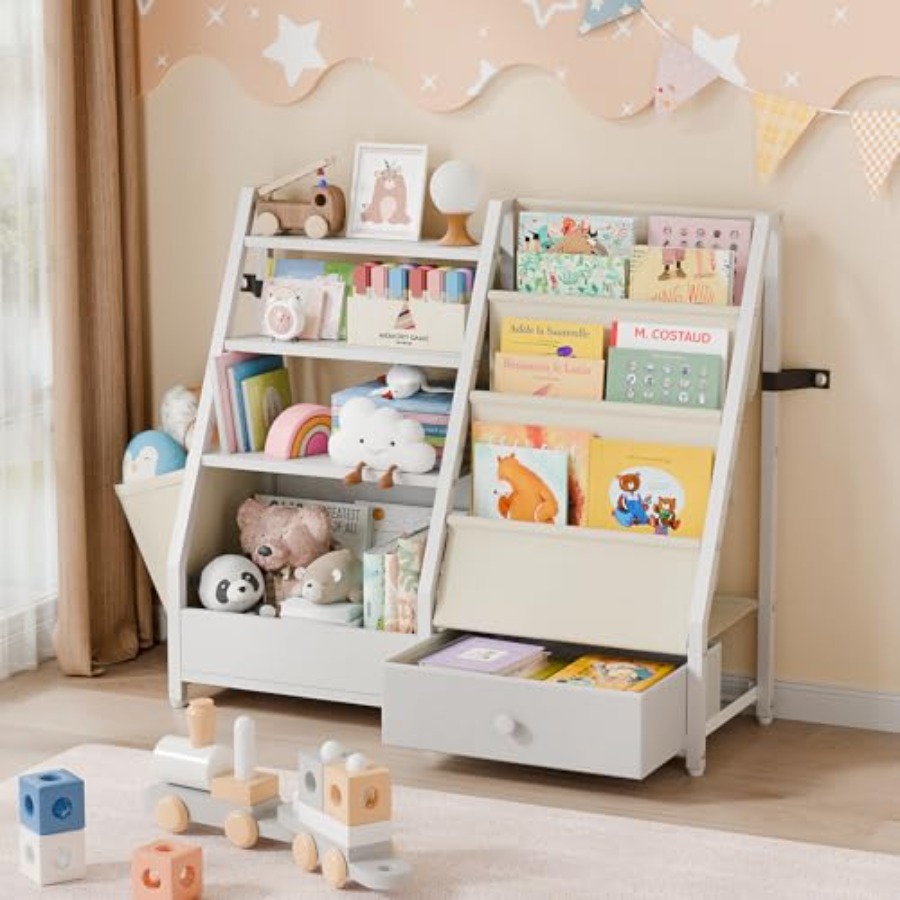 Bookshelf and Toy Storage - Bo - Baby Nursery Books recension och pris