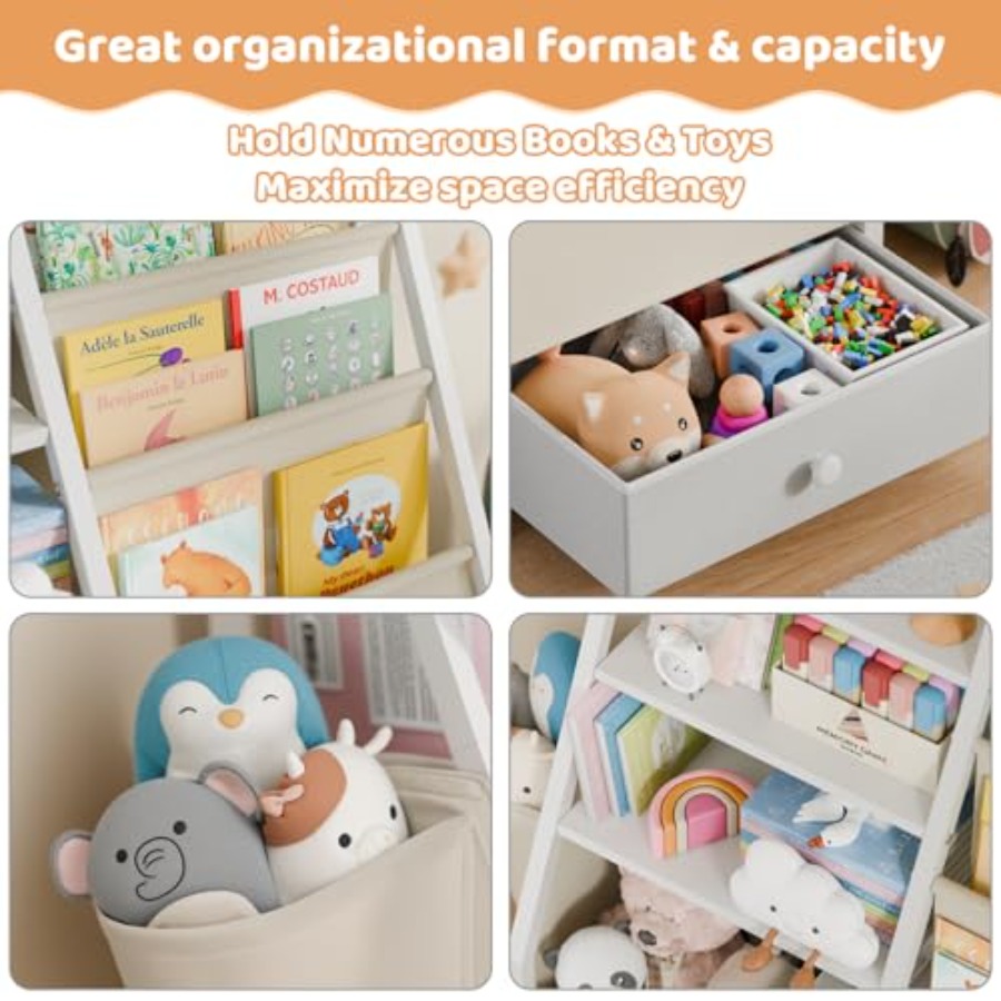 Bookshelf and Toy Storage - Bo - Baby Nursery Books recension och pris