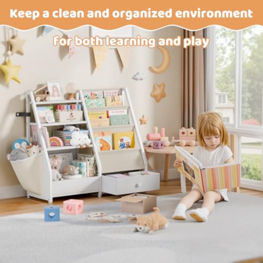 Bookshelf and Toy Storage - Bo - Baby Nursery Books recension och pris