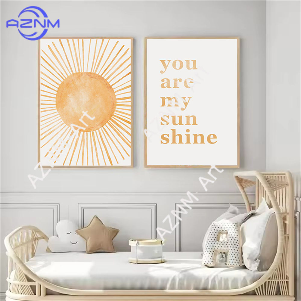 Boho Rainbow Sun Posters Abstr - Baby Nursery You Are My Sunshine recension och pris
