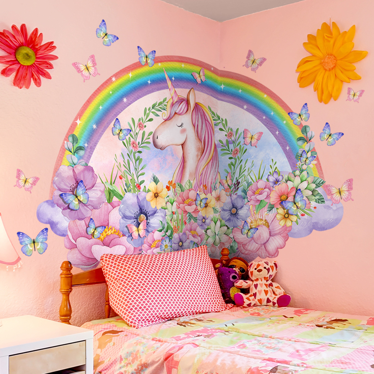 Large Unicorn Vinyl Child Wall - Baby Nursery Ideas Girl recension och pris