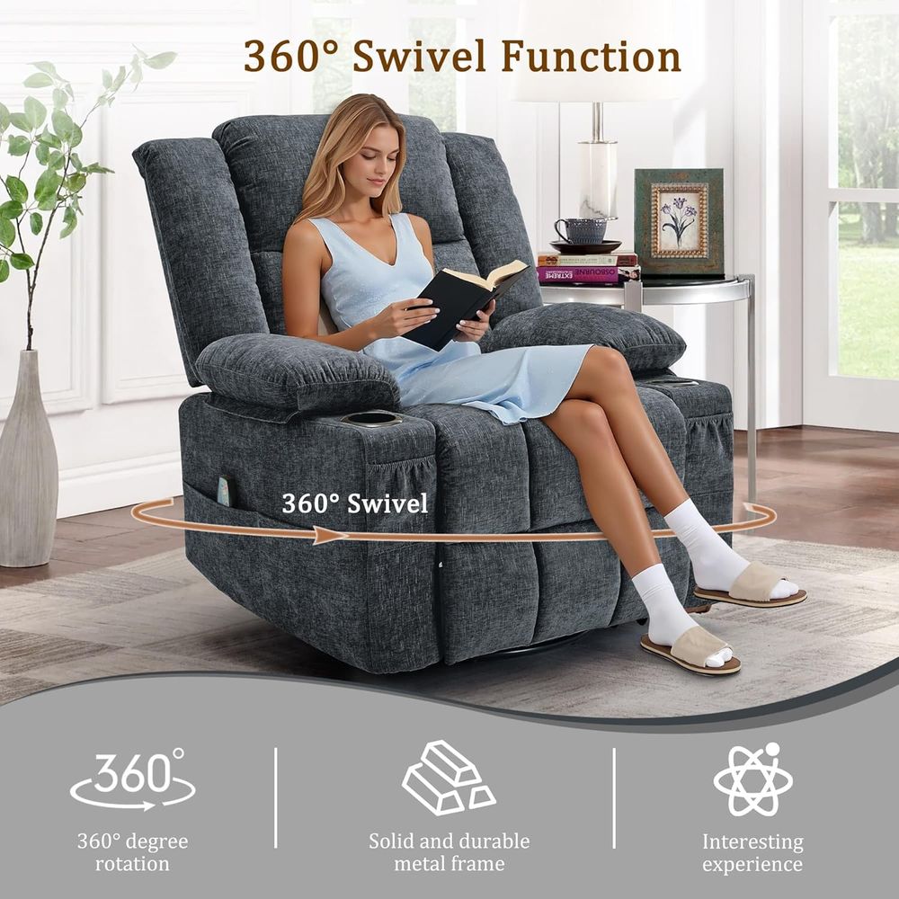 Swivel Rocker Recliner for Adu - Rocking Chair Nursery recension och pris