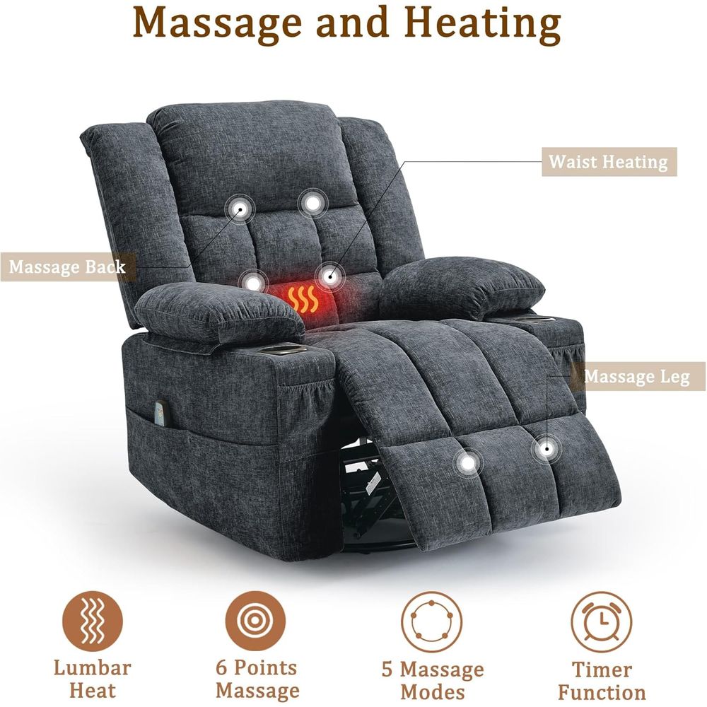 Swivel Rocker Recliner for Adu - Rocking Chair Nursery recension och pris