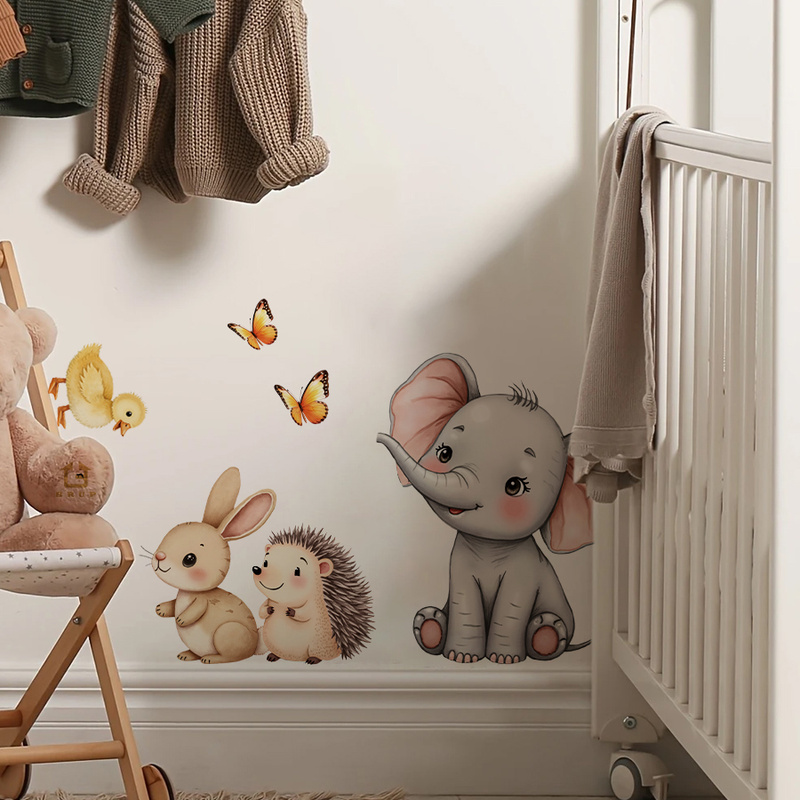 Cartoon Animal Wall Sticker -  - Baby Nursery Labels recension och pris