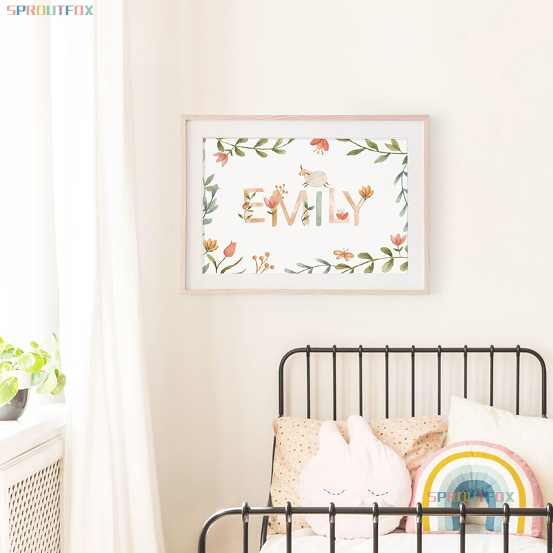 Nursery Canvas Painting Name C - Baby Nursery Animal Pictures recension och pris