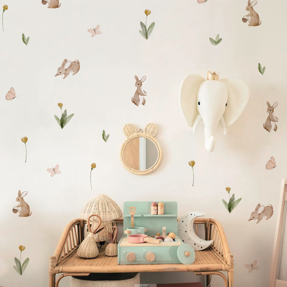 Summertime Watercolor  Cute Bu - Baby Nursery Labels recension och pris