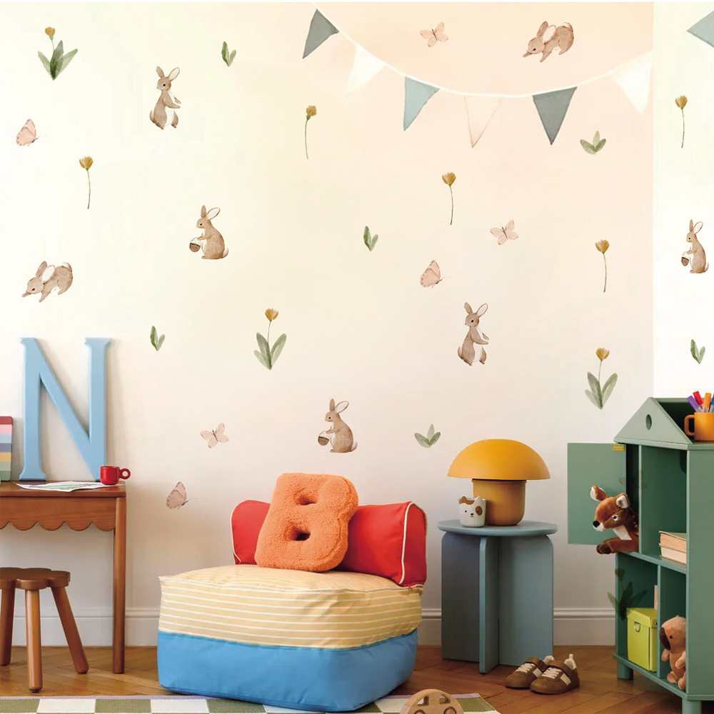 Summertime Watercolor  Cute Bu - Baby Nursery Labels recension och pris