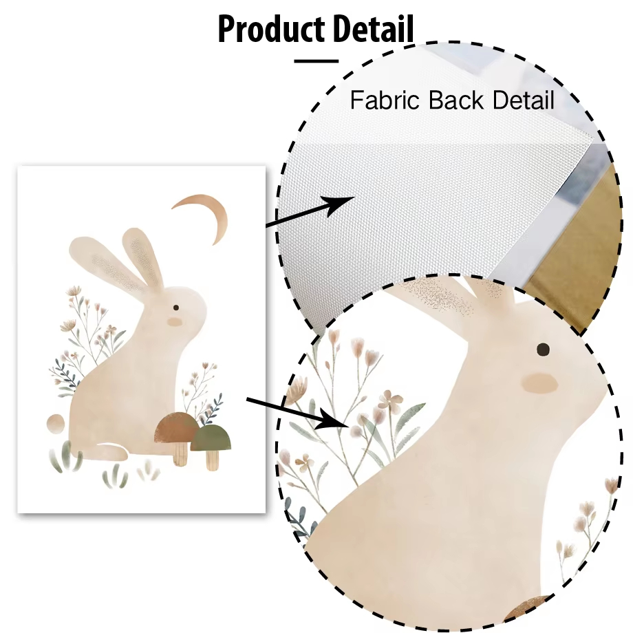Boho Rabbit Fox Hedgehog Bird  - Baby Nursery Animal Pictures recension och pris