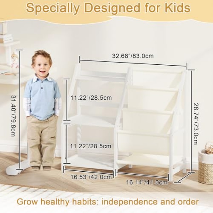 Bookshelf with Storage 3 Tier  - Baby Nursery Books recension och pris