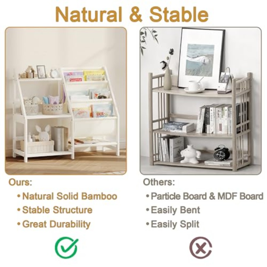 Bookshelf with Storage 3 Tier  - Baby Nursery Books recension och pris