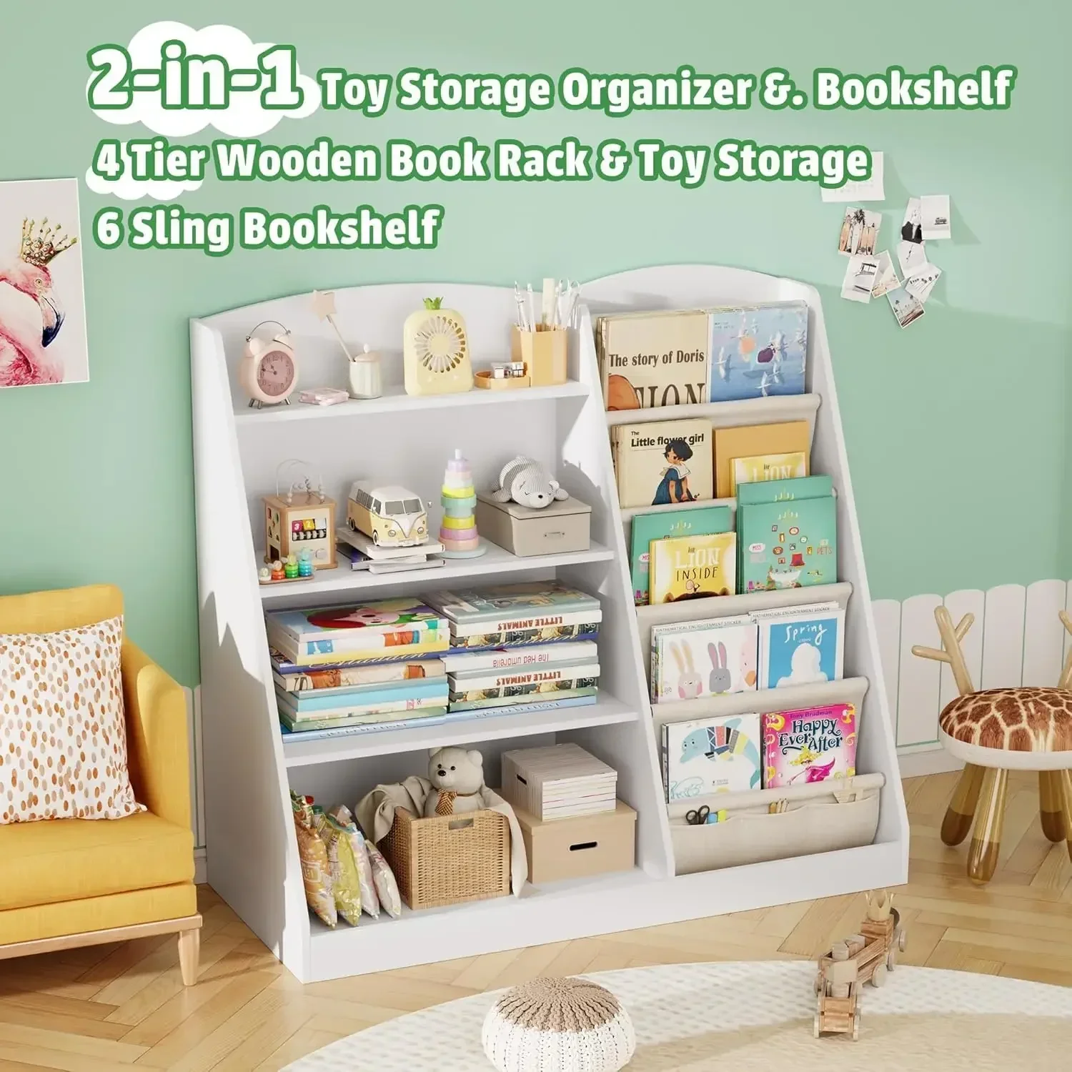 bookshelf Storage Organizer 4  - Baby Nursery Books recension och pris