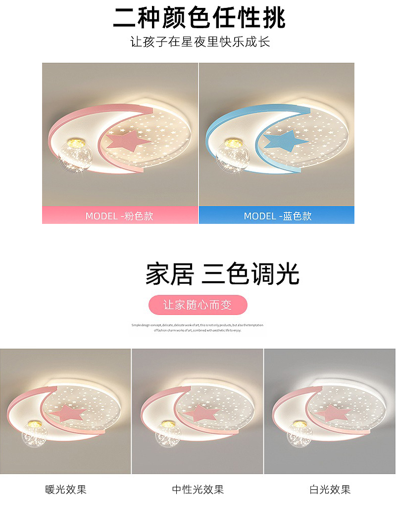Creative Moon Star Ceiling Lam - Baby Nursery Ceiling Light recension och pris