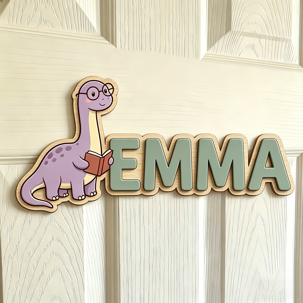 Whimsical Nerdy Dinosaur Custo - Baby Nursery Unisex recension och pris