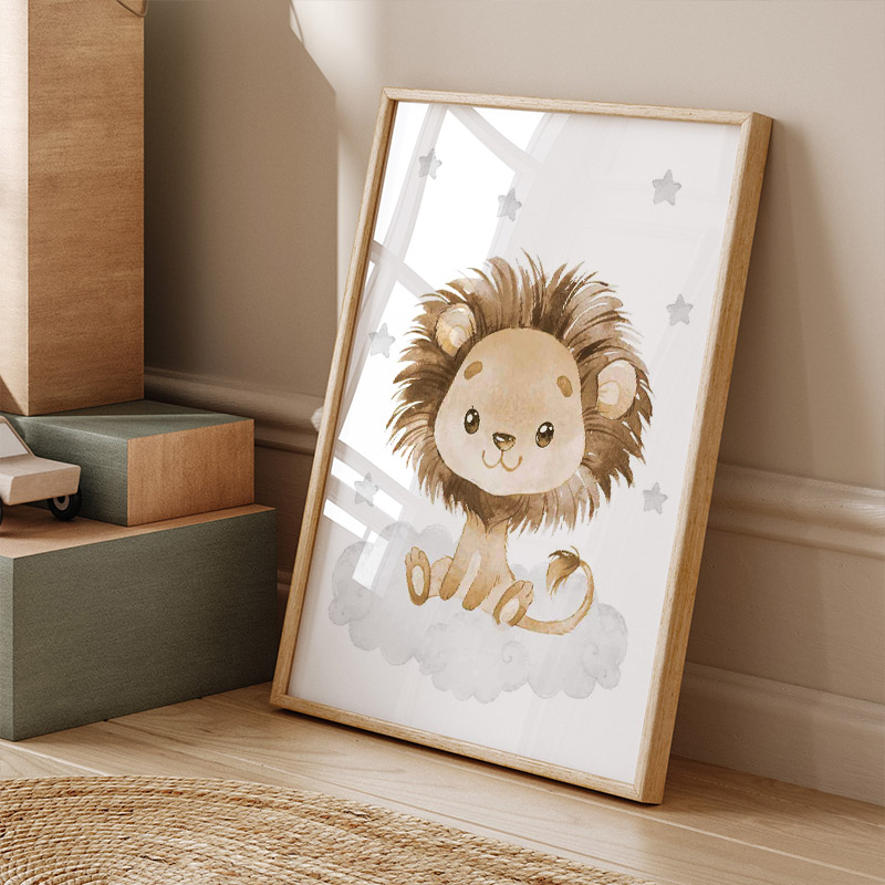 Elephant Giraffe Lion Custom B - Baby Nursery Animal Pictures recension och pris