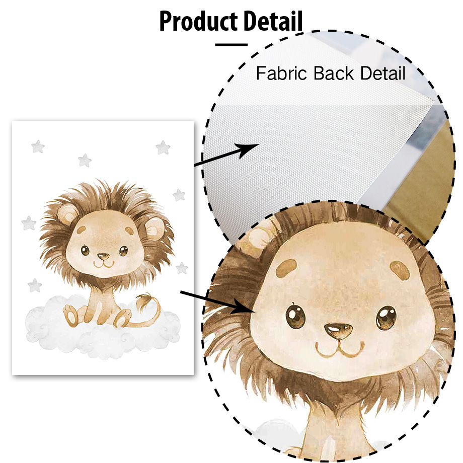 Elephant Giraffe Lion Custom B - Baby Nursery Animal Pictures recension och pris
