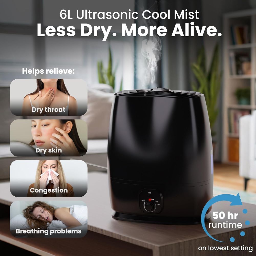 Large Room Supersized Cool Mis - Humidifier Nursery Quiet recension och pris