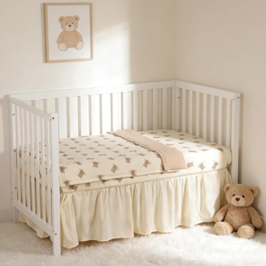 Organic Cotton Muslin Baby Cri - Baby Girl Nursery Quilt recension och pris