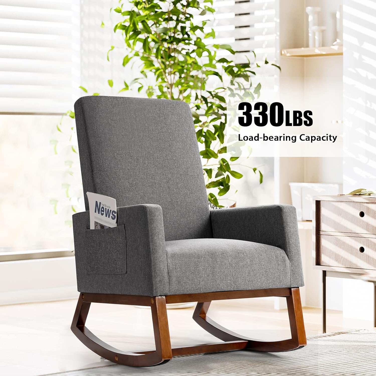 Upholstered Rocking Chair w/Wo - Rocking Chair Nursery recension och pris