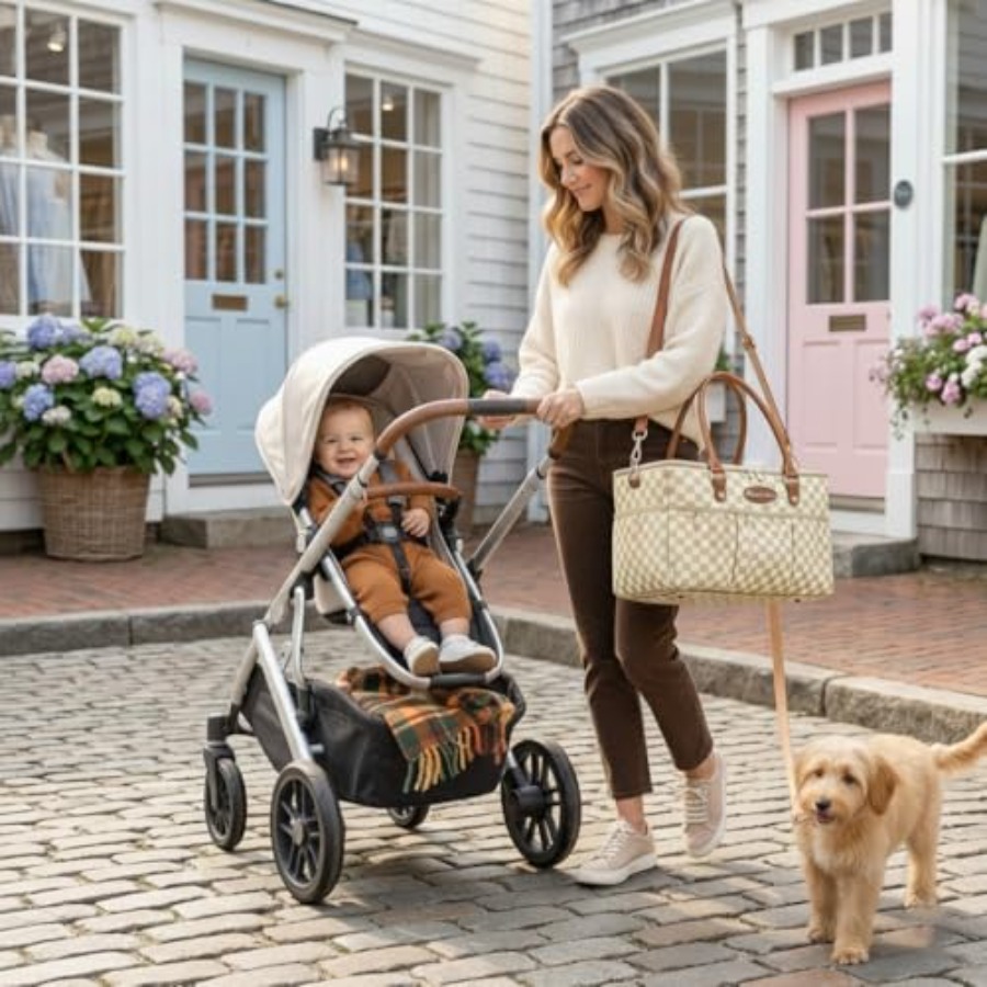 Luxe Diaper Caddy Organizer, E - Baby Nursery Essentials recension och pris