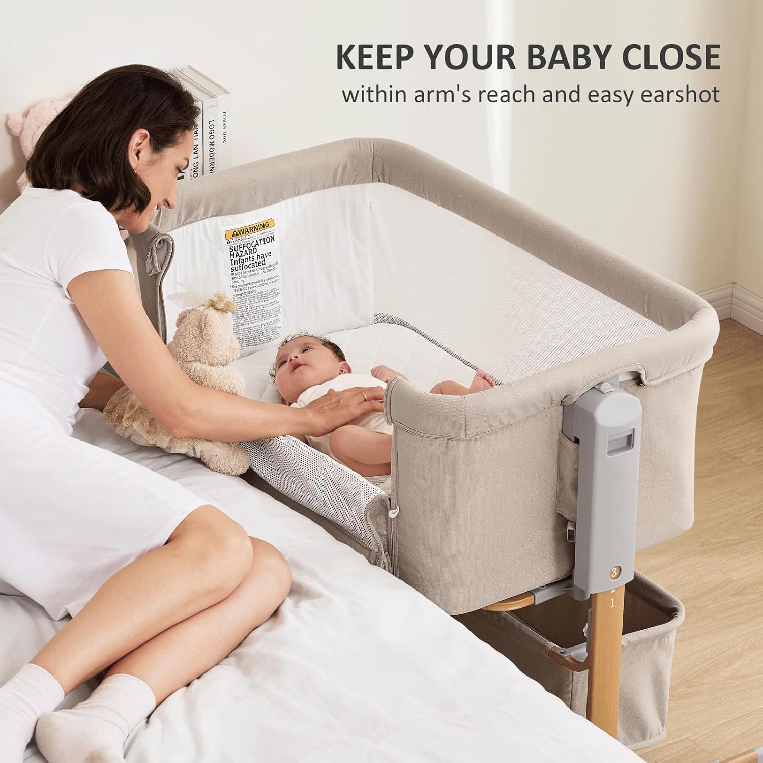 3 in 1 Baby Bassinet, Rocking  - Bassinet Bedside Sleeper recension och pris