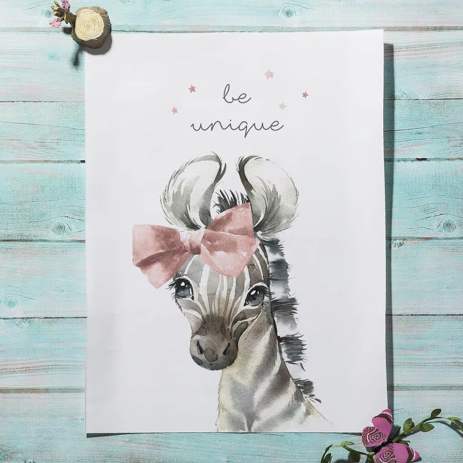 Lion Zebra Giraffe Elephant Hi - Baby Nursery Animal Pictures recension och pris