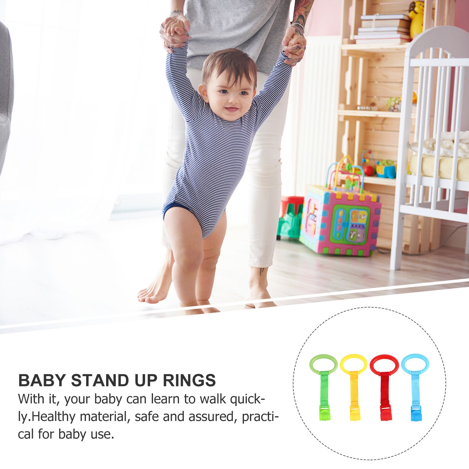 4 Pcs Baby Standing Pull Ring  - Baby Nursery Handles recension och pris