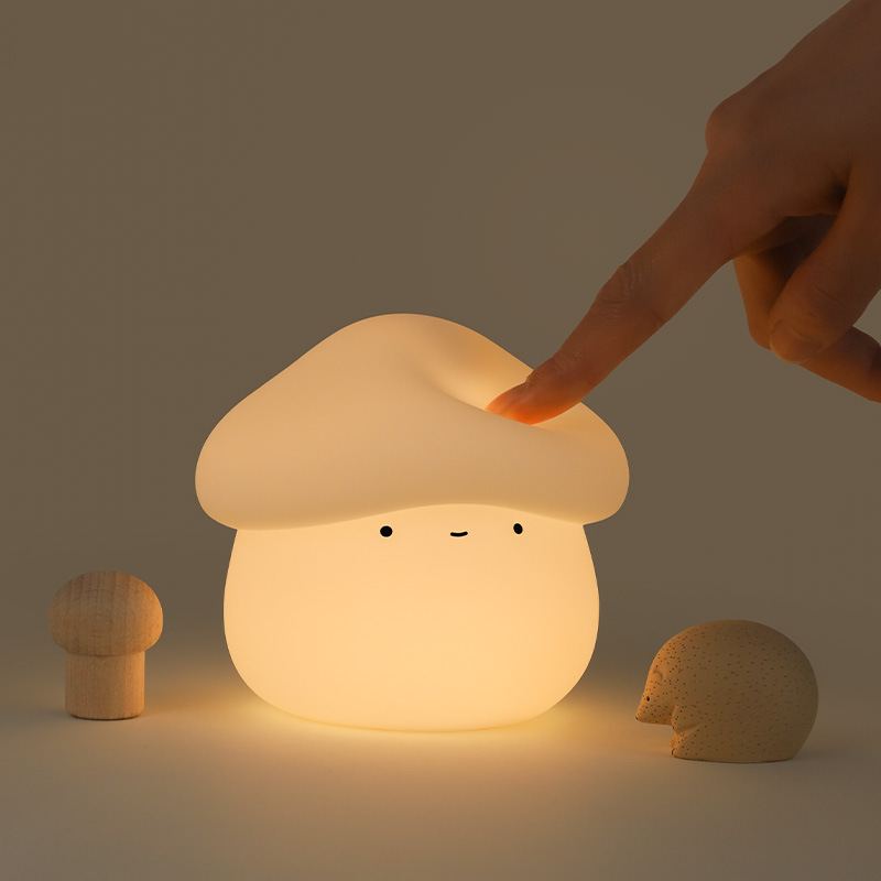 1Pcs Mushroom Head Silicone Ni - Baby Nursery Lamp recension och pris