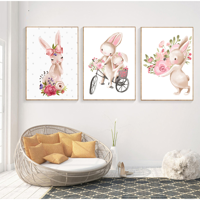 Pink Flowers Cartoon Picture G - Baby Nursery Animal Pictures recension och pris