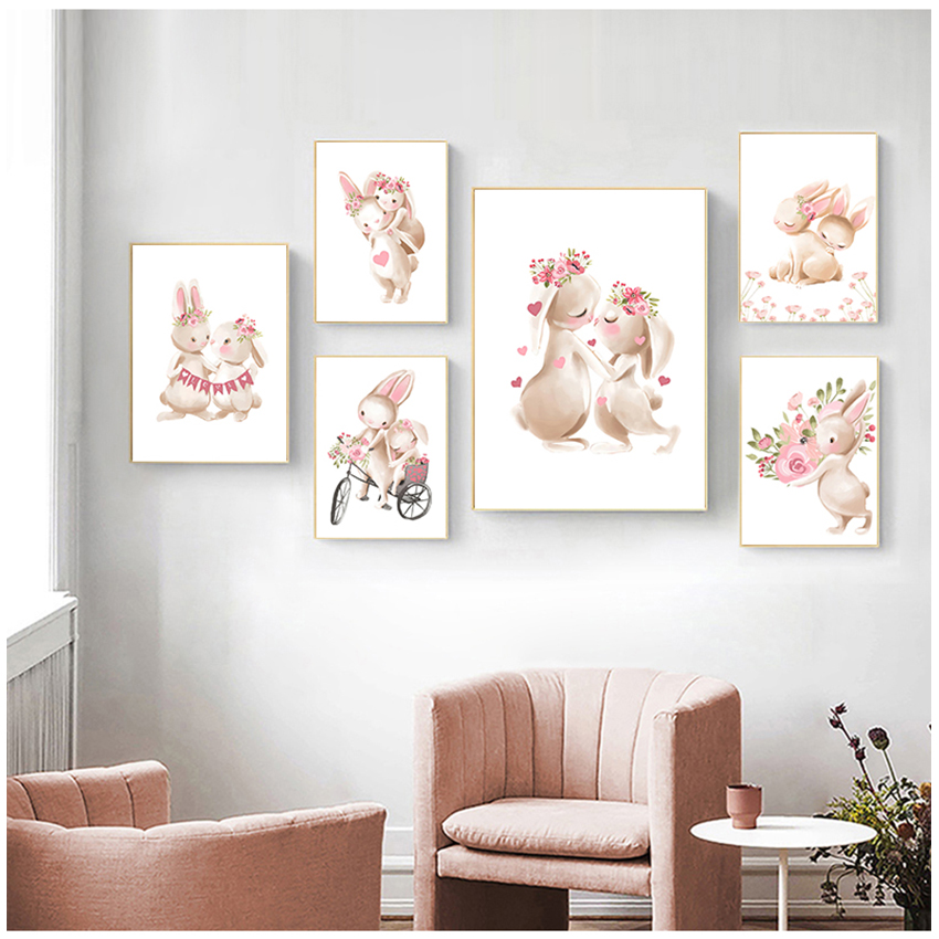 Pink Flowers Cartoon Picture G - Baby Nursery Animal Pictures recension och pris