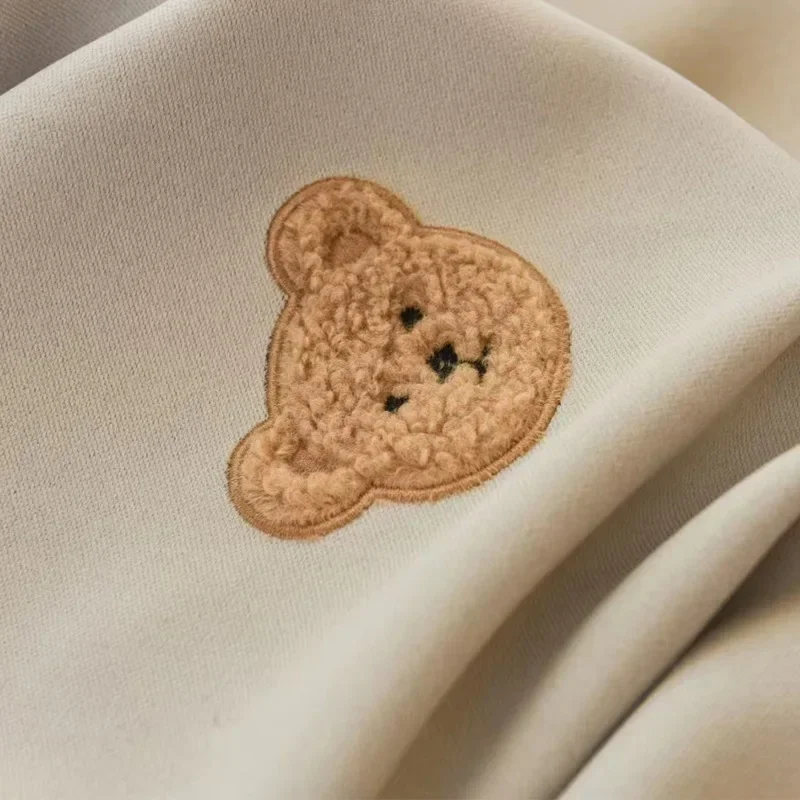 Cute Plush Bear Embroidery Bla - Baby Nursery Blackout Curtains recension och pris