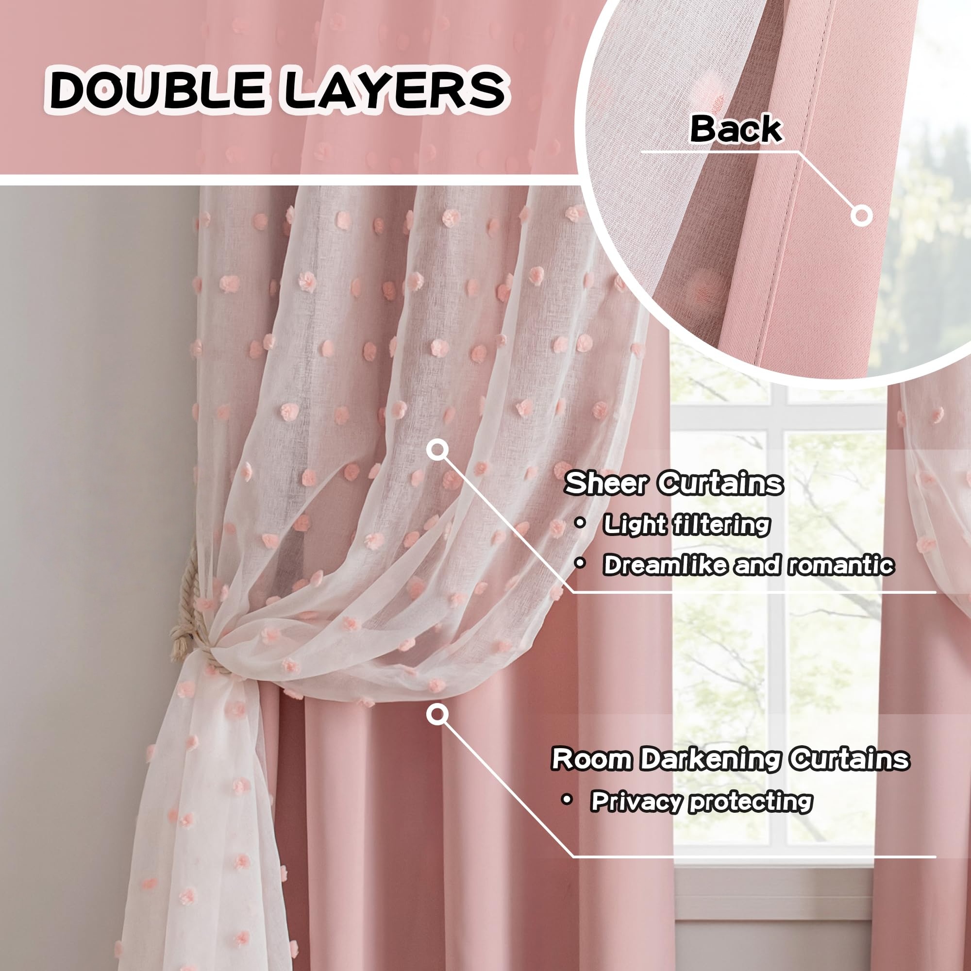1PC Curtain for Girl's Room, P - Baby Nursery Blackout Curtains recension och pris