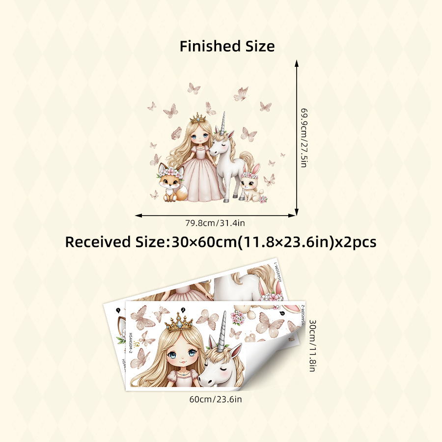 Cartoon Girl Unicorn Vinyl Chi - Baby Nursery Ideas Girl recension och pris