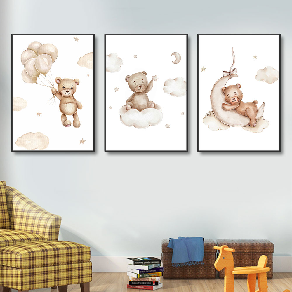 3PCS Frameless Cartoon Balloon - Baby Nursery Picture Frames recension och pris