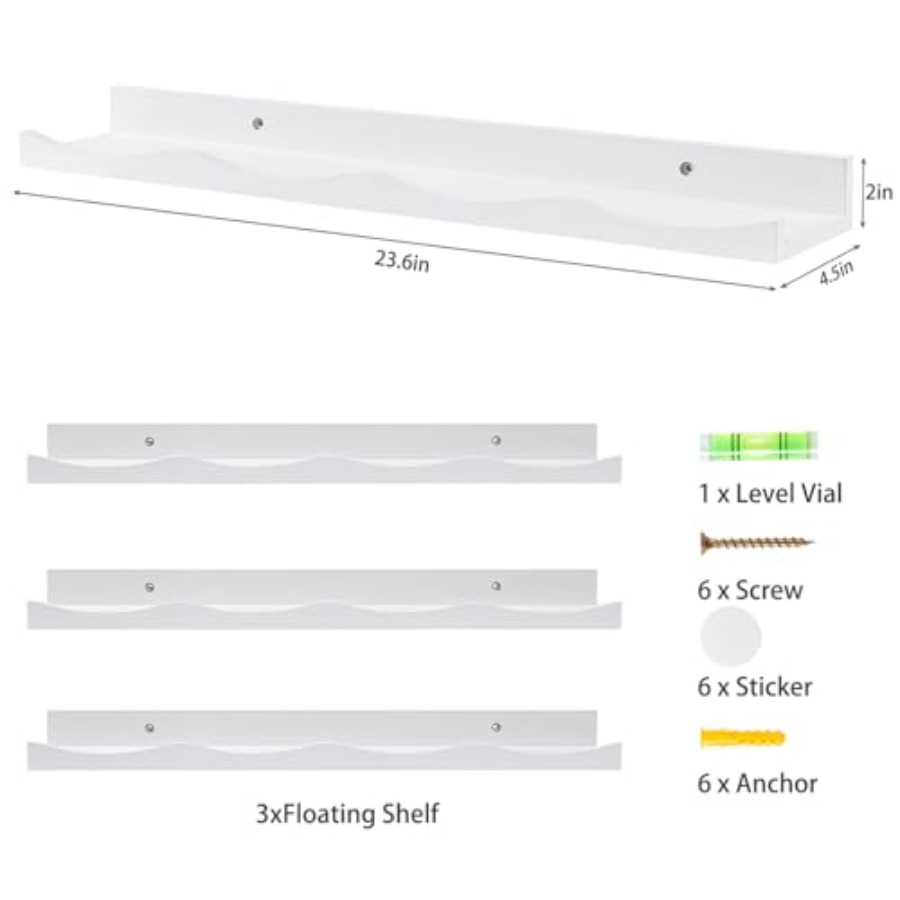 Floating Bookshelf for Floatin - Baby Nursery Books recension och pris