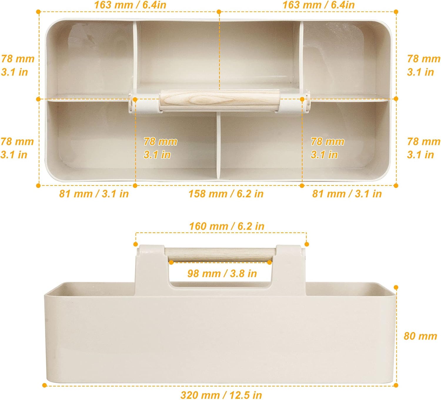 Portable Baby Shower Caddy wit - Baby Nursery Handles recension och pris