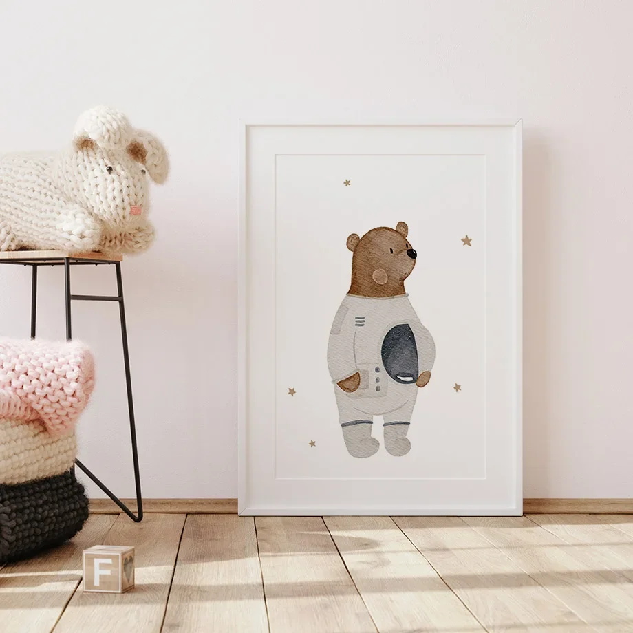 Boho Cartoon Bear Panda Mouse  - Baby Nursery Picture Frames recension och pris