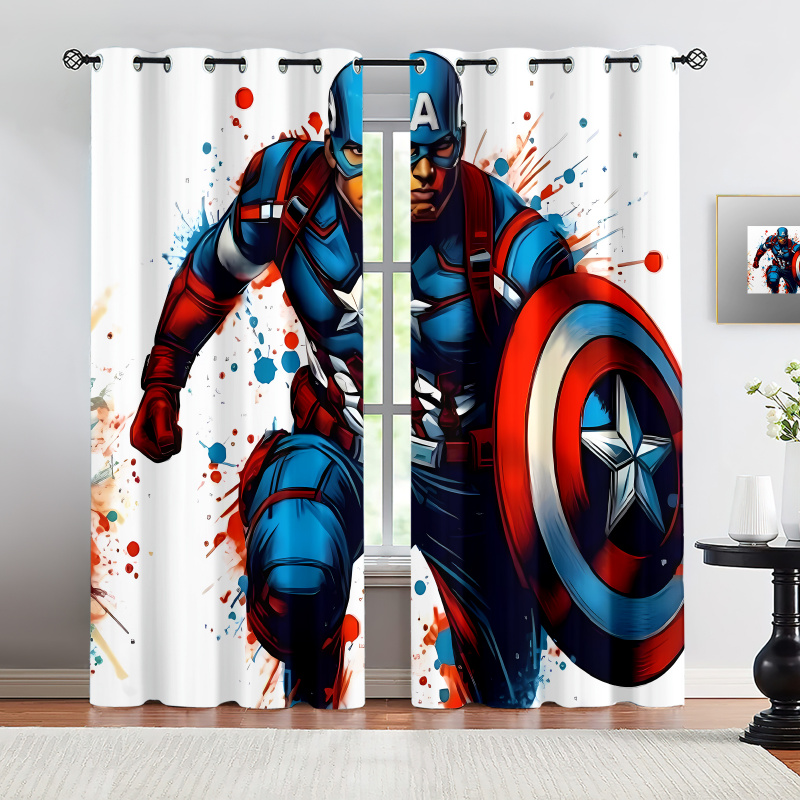2Pcs Marvel Captain America Cu - Baby Nursery Blackout Curtains recension och pris
