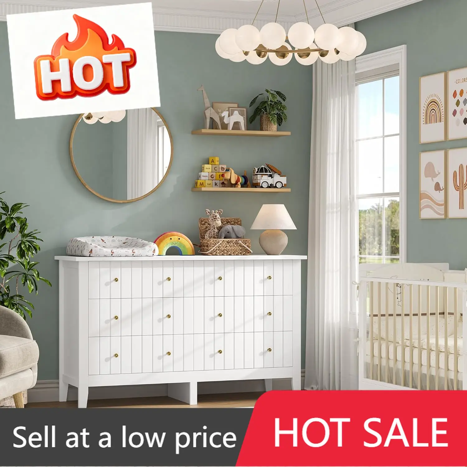 White Dresser, Chest of Drawer - Baby Nursery Chest Of Drawers recension och pris