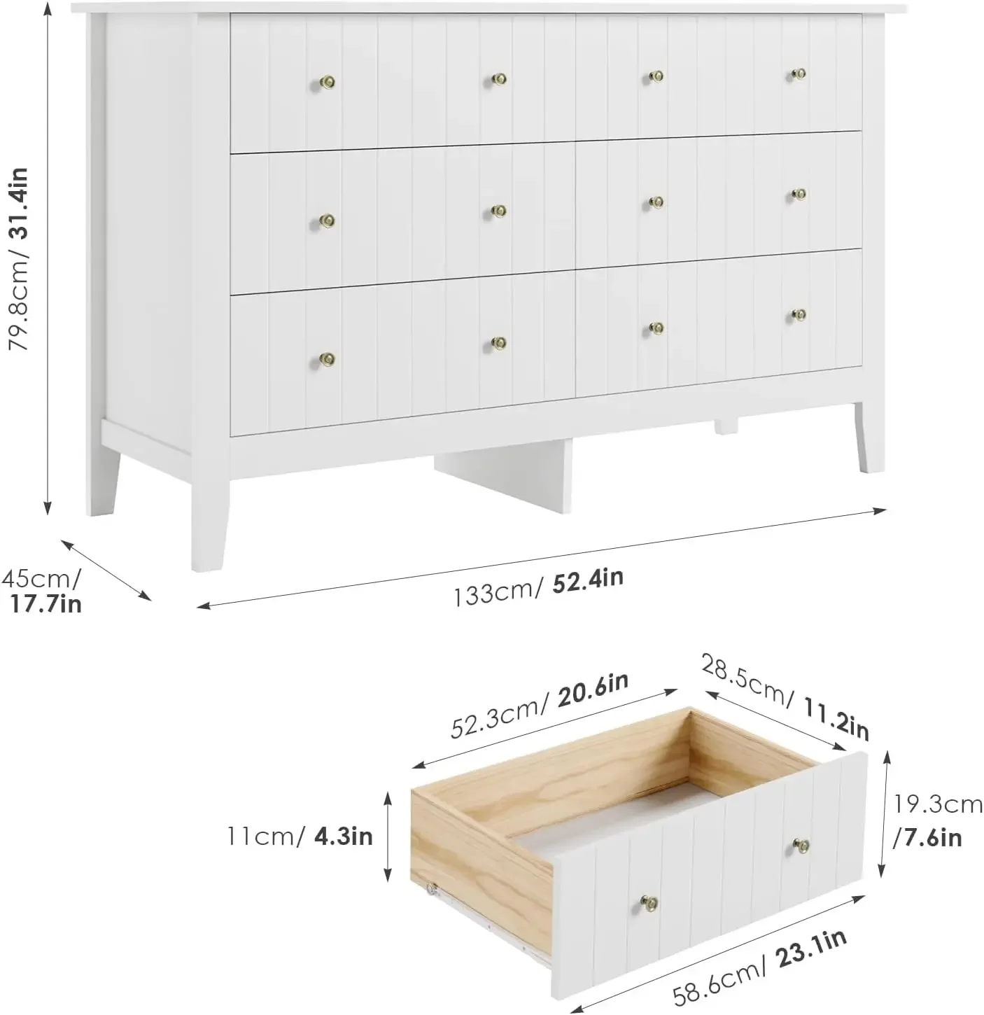 White Dresser, Chest of Drawer - Baby Nursery Chest Of Drawers recension och pris