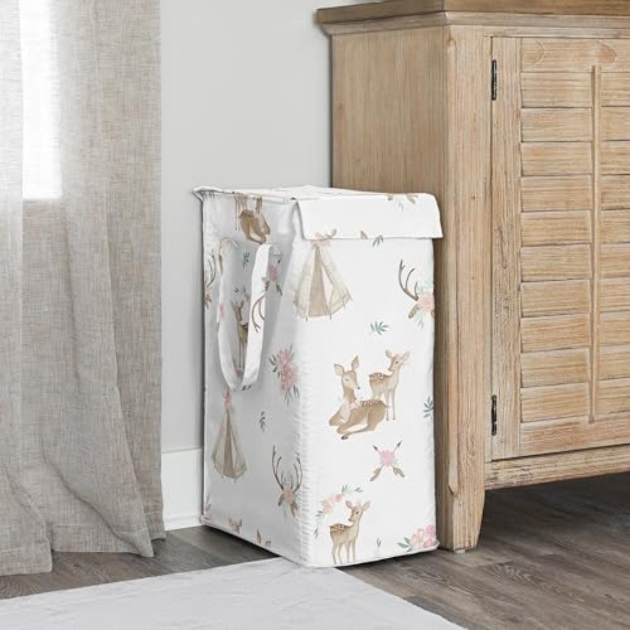 Woodland Girl Laundry Hamper F - Baby Nursery Handles recension och pris