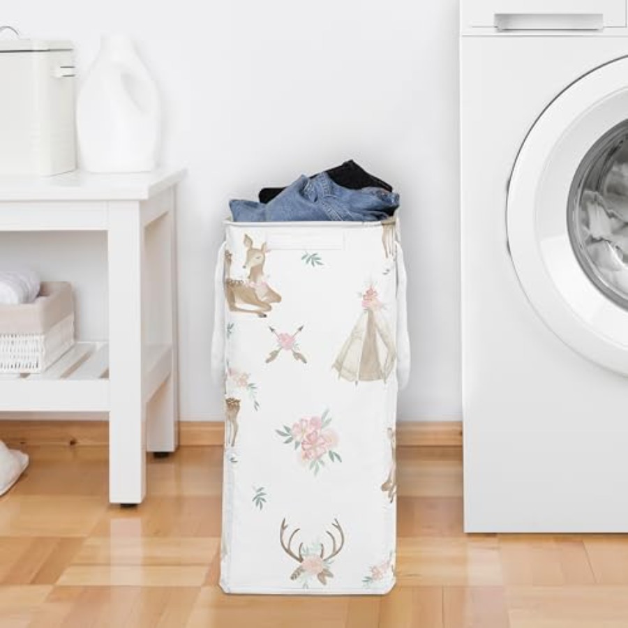Woodland Girl Laundry Hamper F - Baby Nursery Handles recension och pris