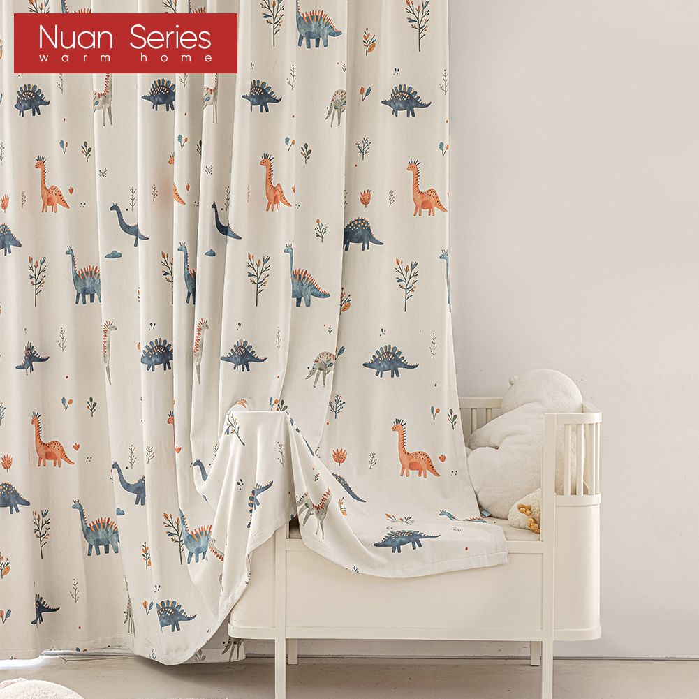 1PC Cute Dinosaur Print Kids B - Baby Nursery Blackout Curtains recension och pris