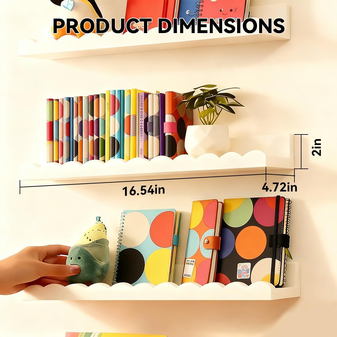Nursery Book Shelves, Set of 4 - Baby Nursery Books recension och pris