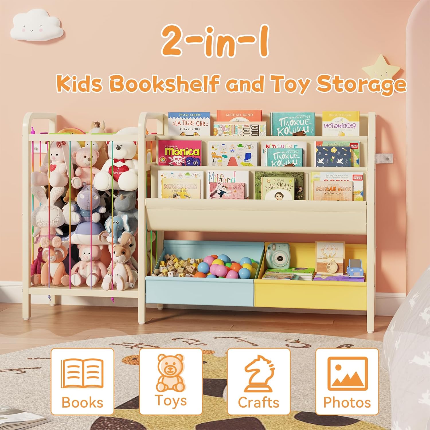 B5 Kids Bookshelf and Toy Stor - Baby Nursery Books recension och pris