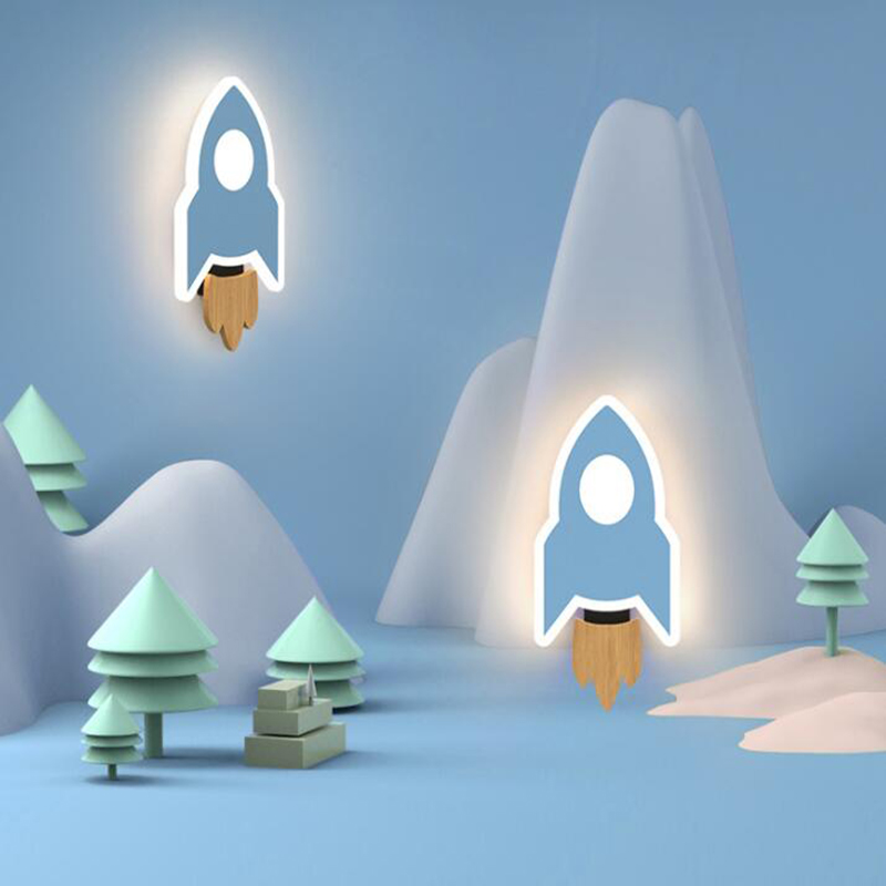 Cartoon LED Rocket Wall Lamp M - Baby Nursery Lamp recension och pris