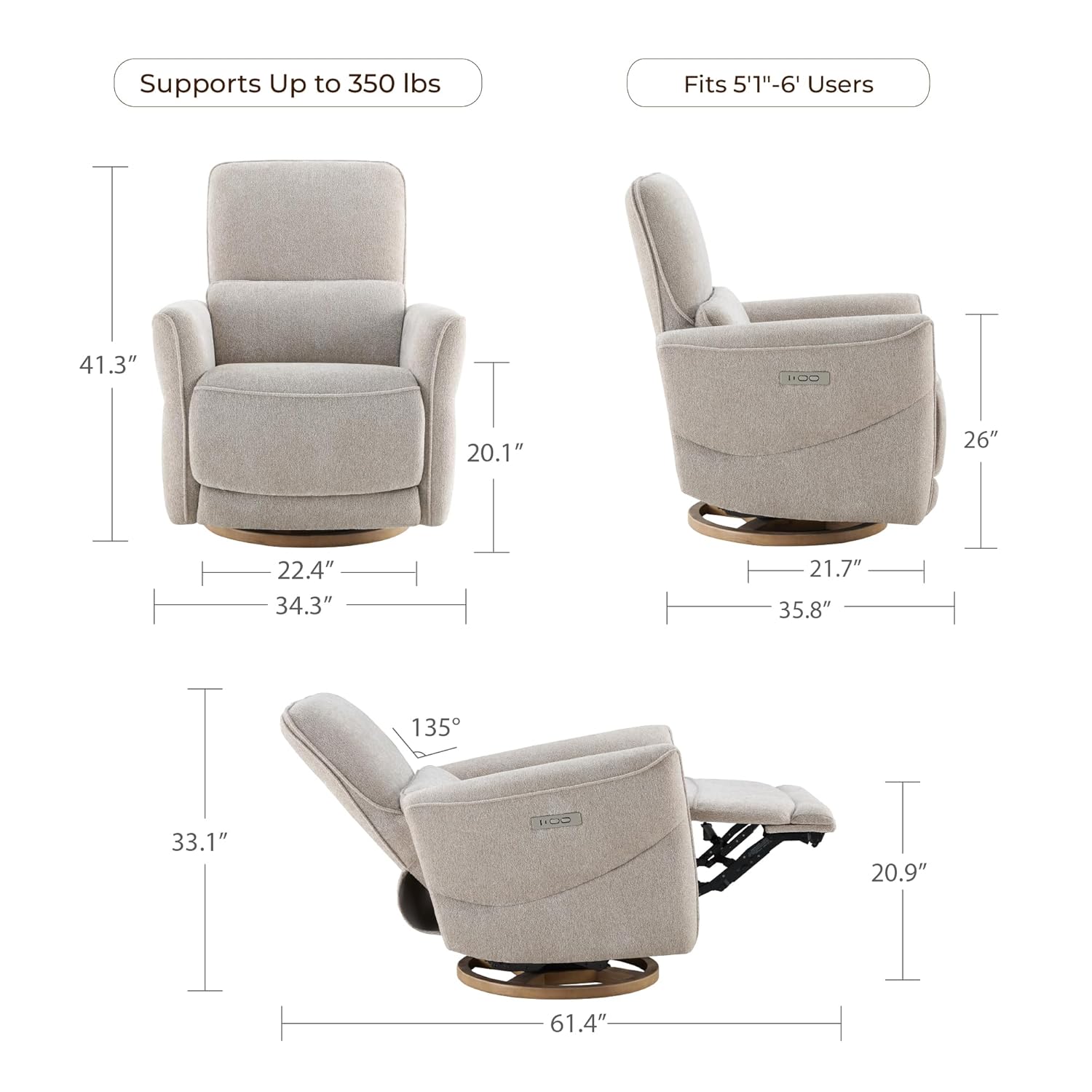 Nursery Rocking Swivel Glider  - Rocking Chair Nursery recension och pris